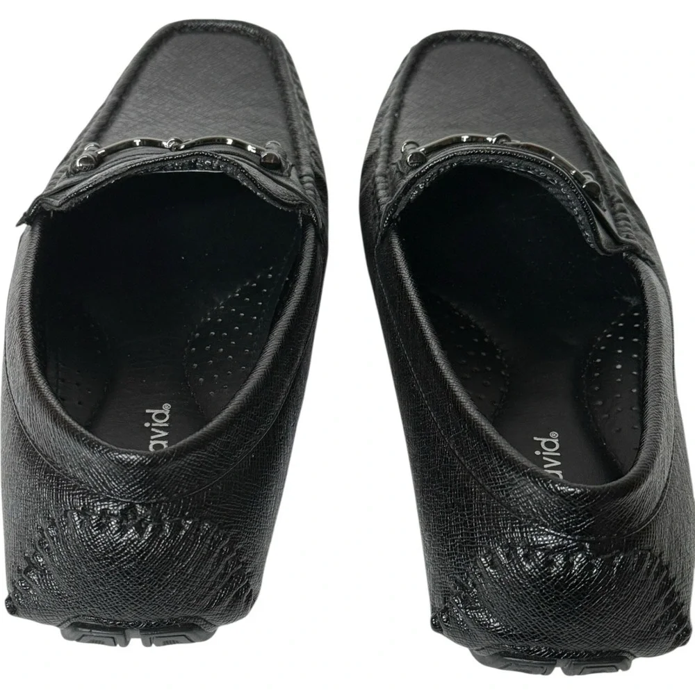 Robert‎ David Textured Black Slip On Cushioned Loafers Mens 15M